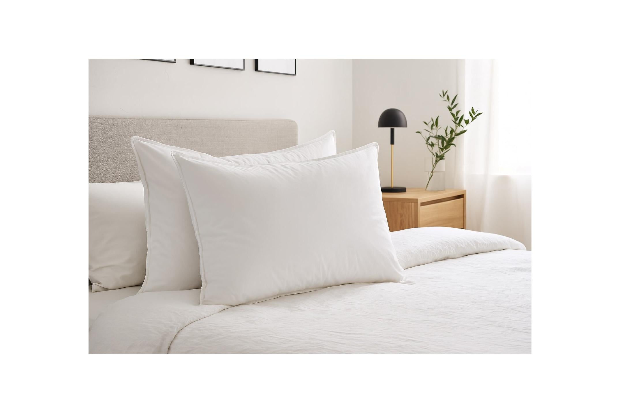 Oreiller Oka - Plume De Canard/Coton - Blanc