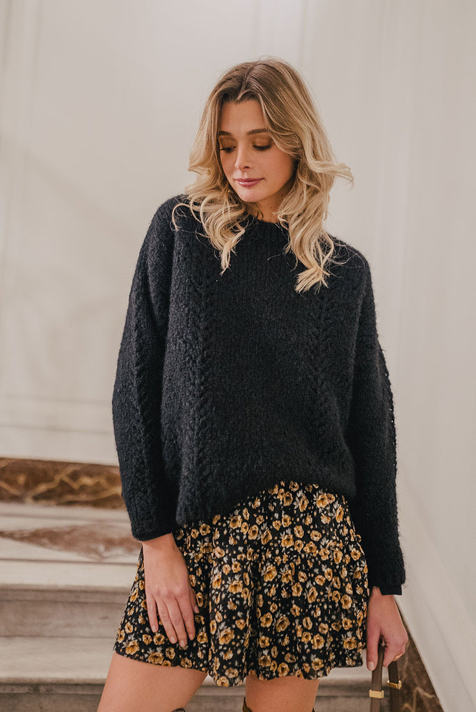 Tricot Riga Noir