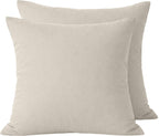 Lot De 2 Taies D'Oreiller 100% Percale De Coton 70 Fils Naturelle - Ecru