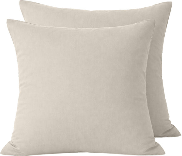 Lot De 2 Taies D'Oreiller 100% Percale De Coton 70 Fils Naturelle - Ecru