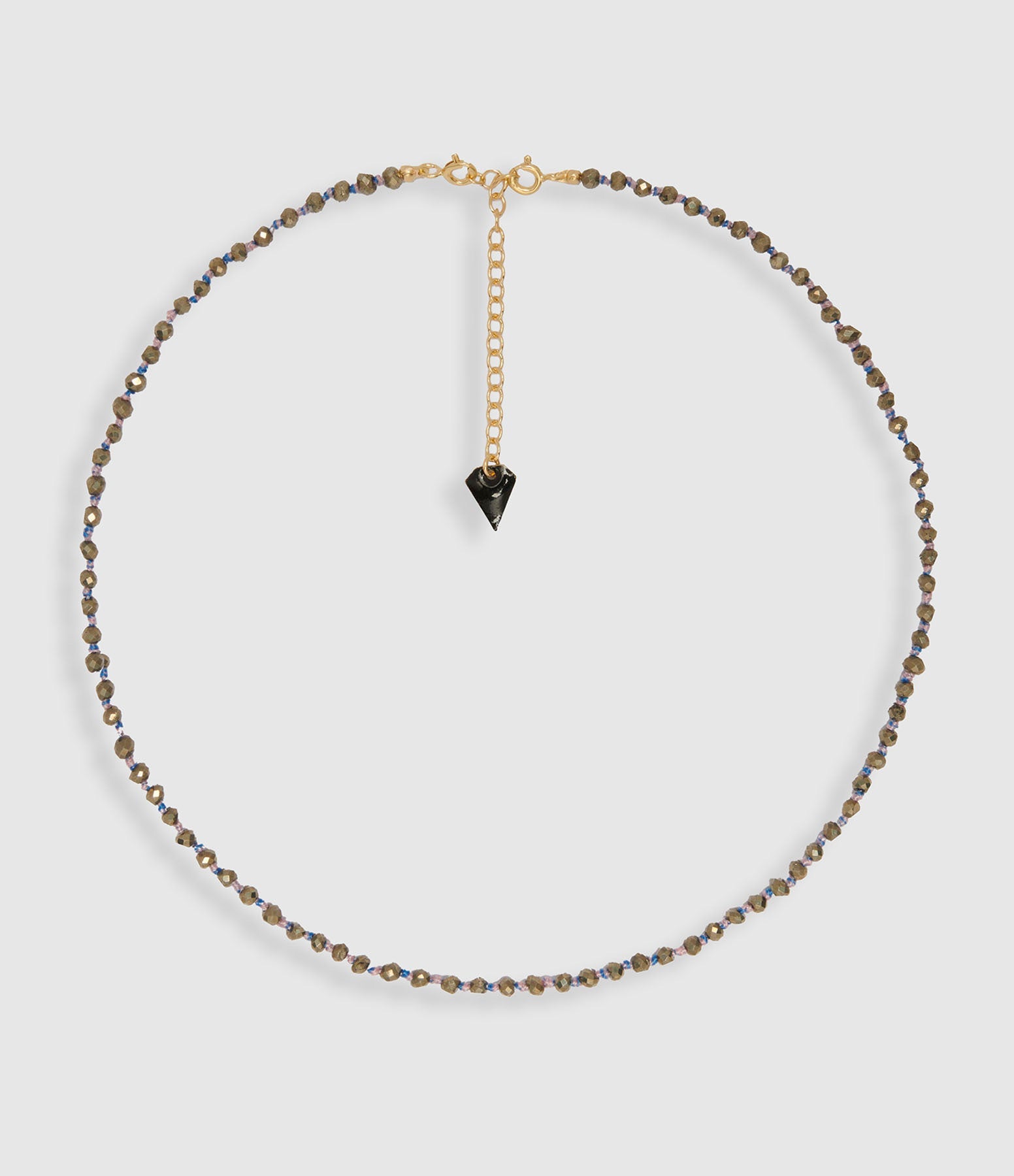 Mon Precieux Gem - Collier Candies Facettes Pyrite Bleu - Femme