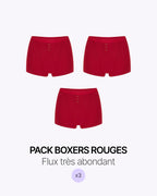 Pack Trio Boxer Maille Rouge