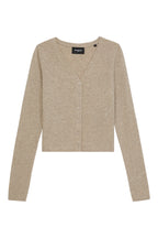 The Kooples - Cardigan Laine Et Cachemire Beige Ajusté - Femme