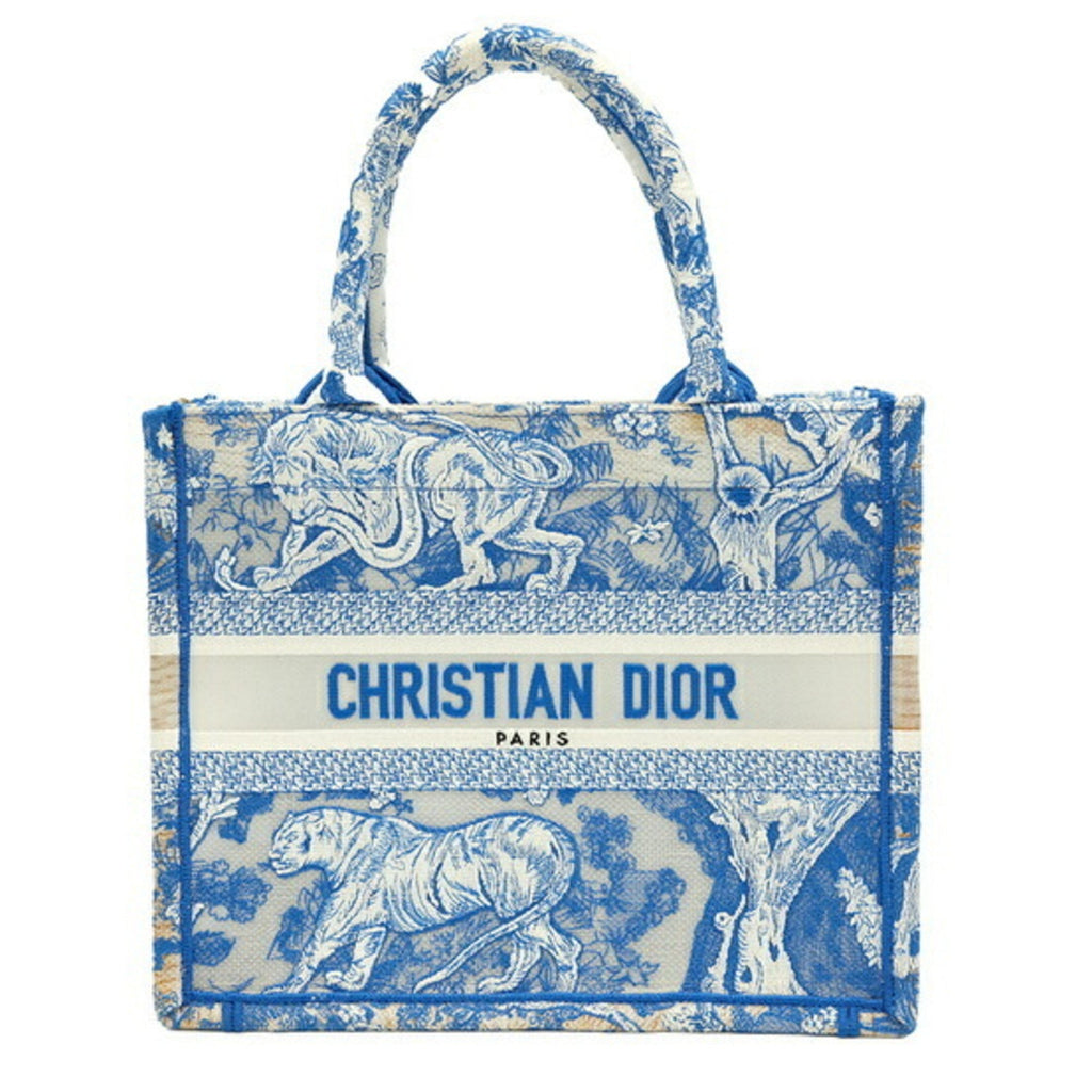 Christian Dior Book Tote Embroidered Leather Small