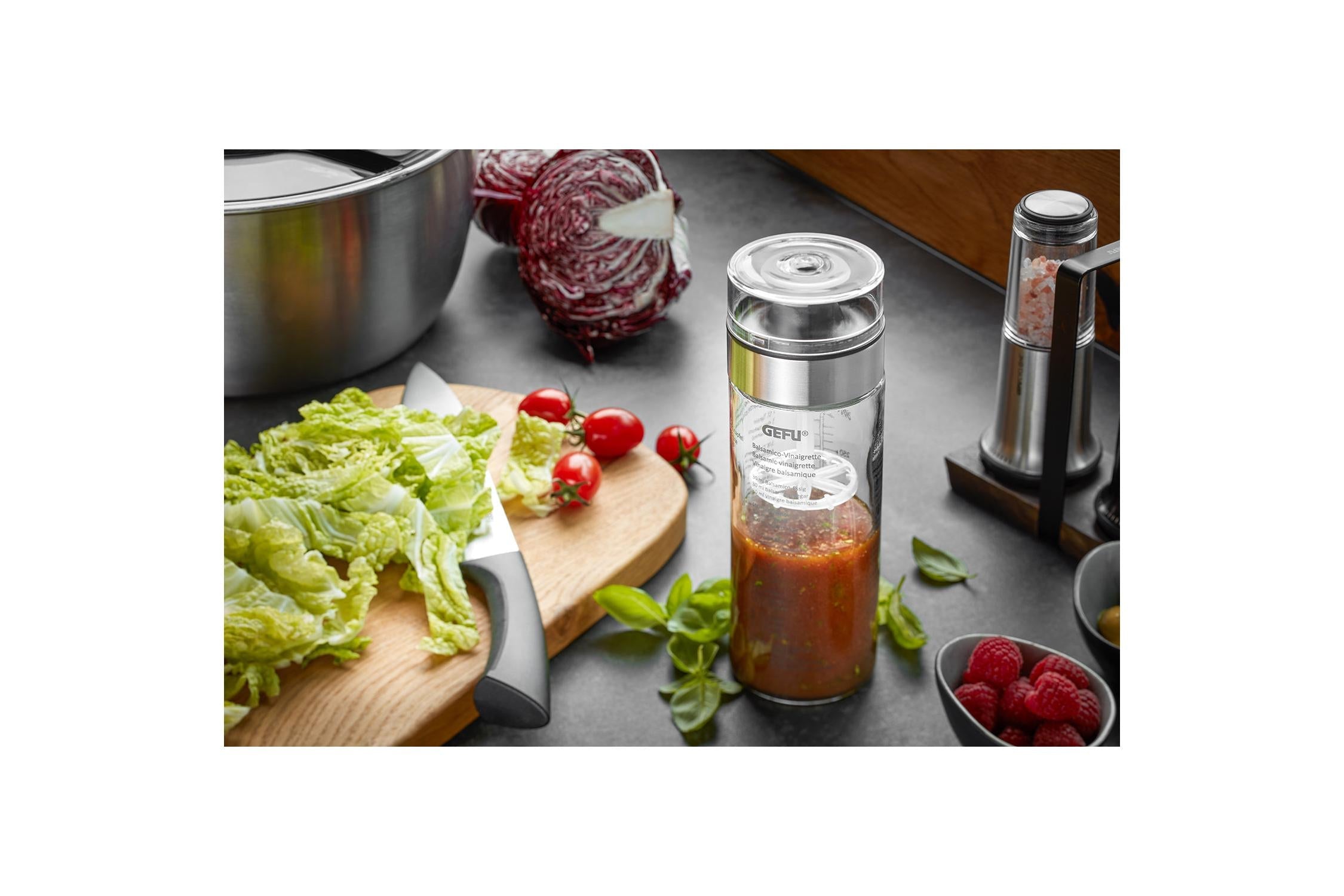 Mix - Shaker À Vinaigrette - Argent/Transparent