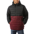 Doudoune À Capuche - Noir Et Bordeaux - Homme