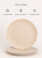 Kitchenware Outdoor Eco - Service De 4 Assiettes Pour Extérieur - Sable