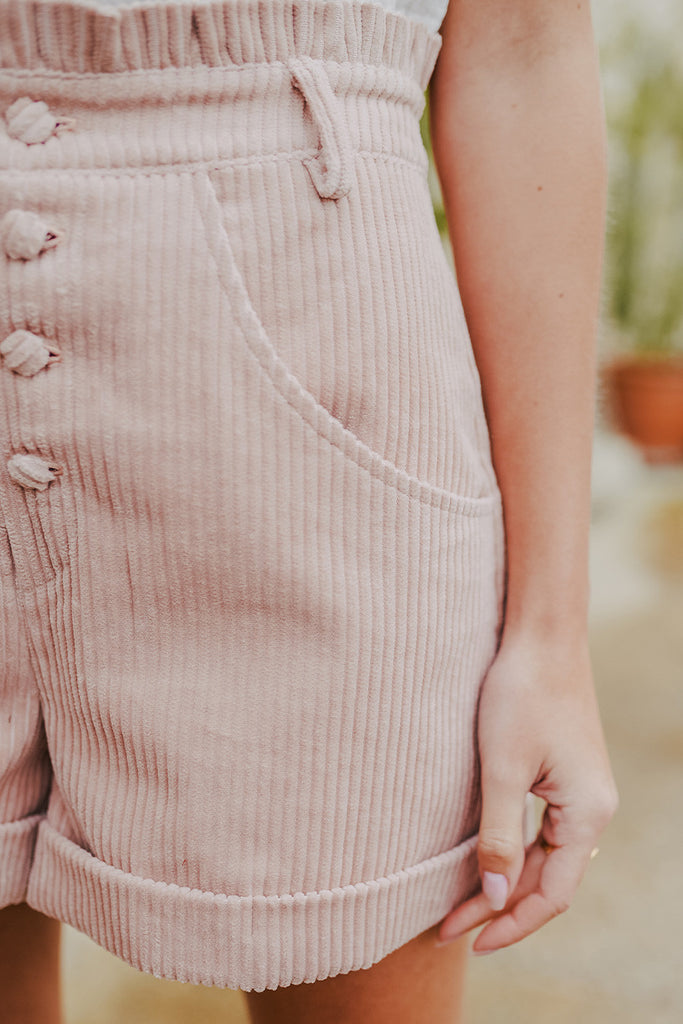 Short Gaston Velours Rose