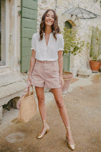 Short Gaston Velours Rose
