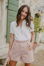 Short Gaston Velours Rose