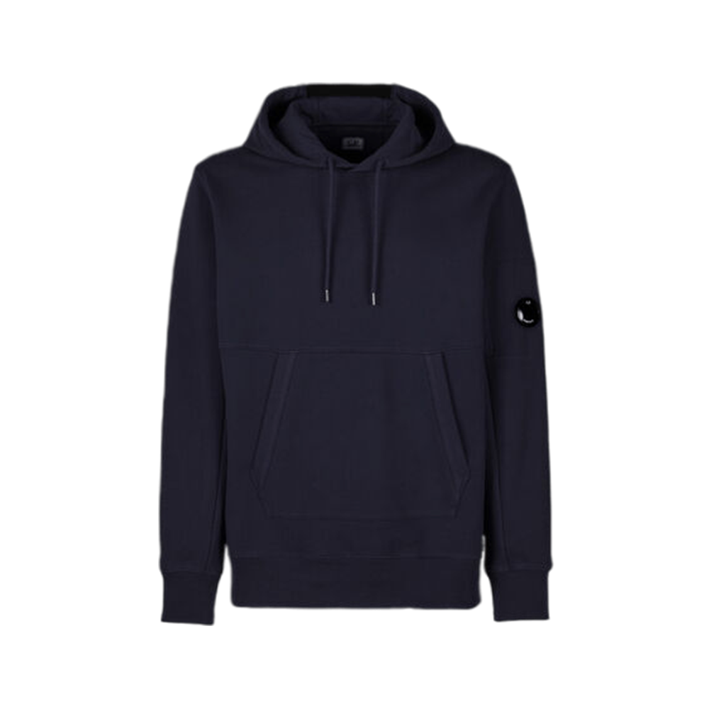 CP Company - Sweat À Capuche Diagonal Fleece Lens – Bleu Marine