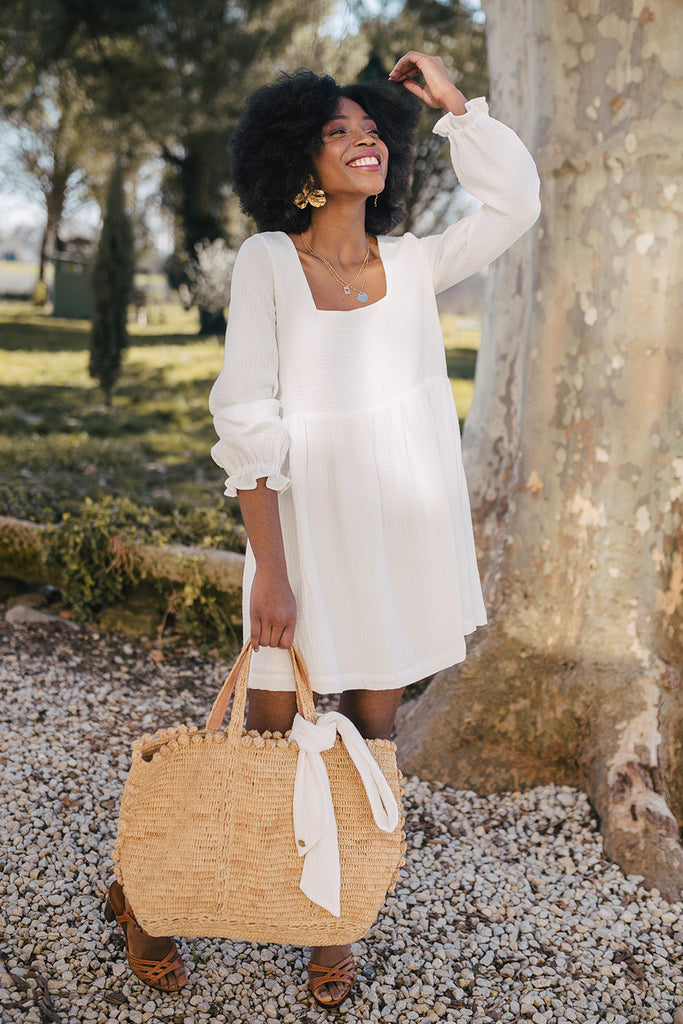 Robe Lara Blanc Coton