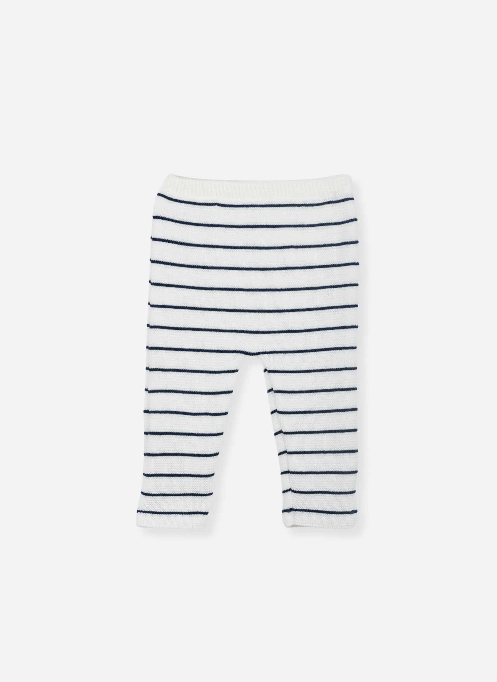 Pantalon - Écru À Rayures Marines