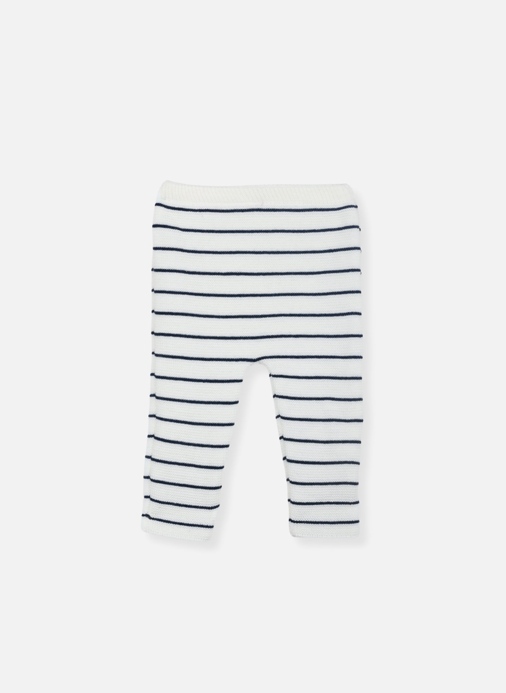 Pantalon - Écru À Rayures Marines