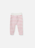 Pantalon À Rayures - Écru À Rayures Fuchsia