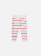 Pantalon À Rayures - Écru À Rayures Fuchsia