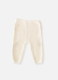 Pantalon En Laine Mélangée Rétro - Écru