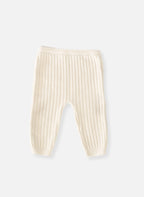Pantalon En Laine Mélangée Rétro - Écru