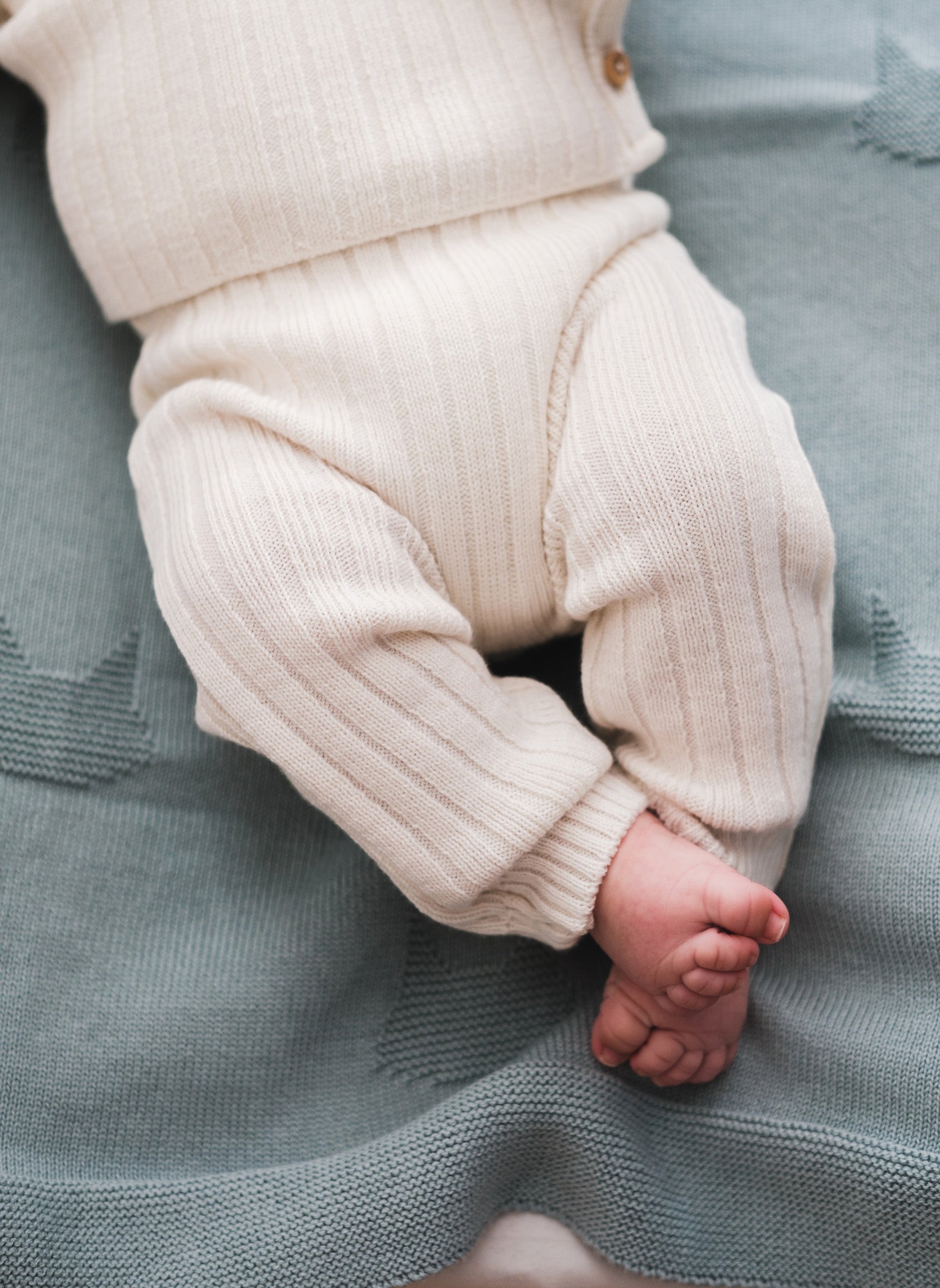 Pantalon En Laine Mélangée Rétro - Écru