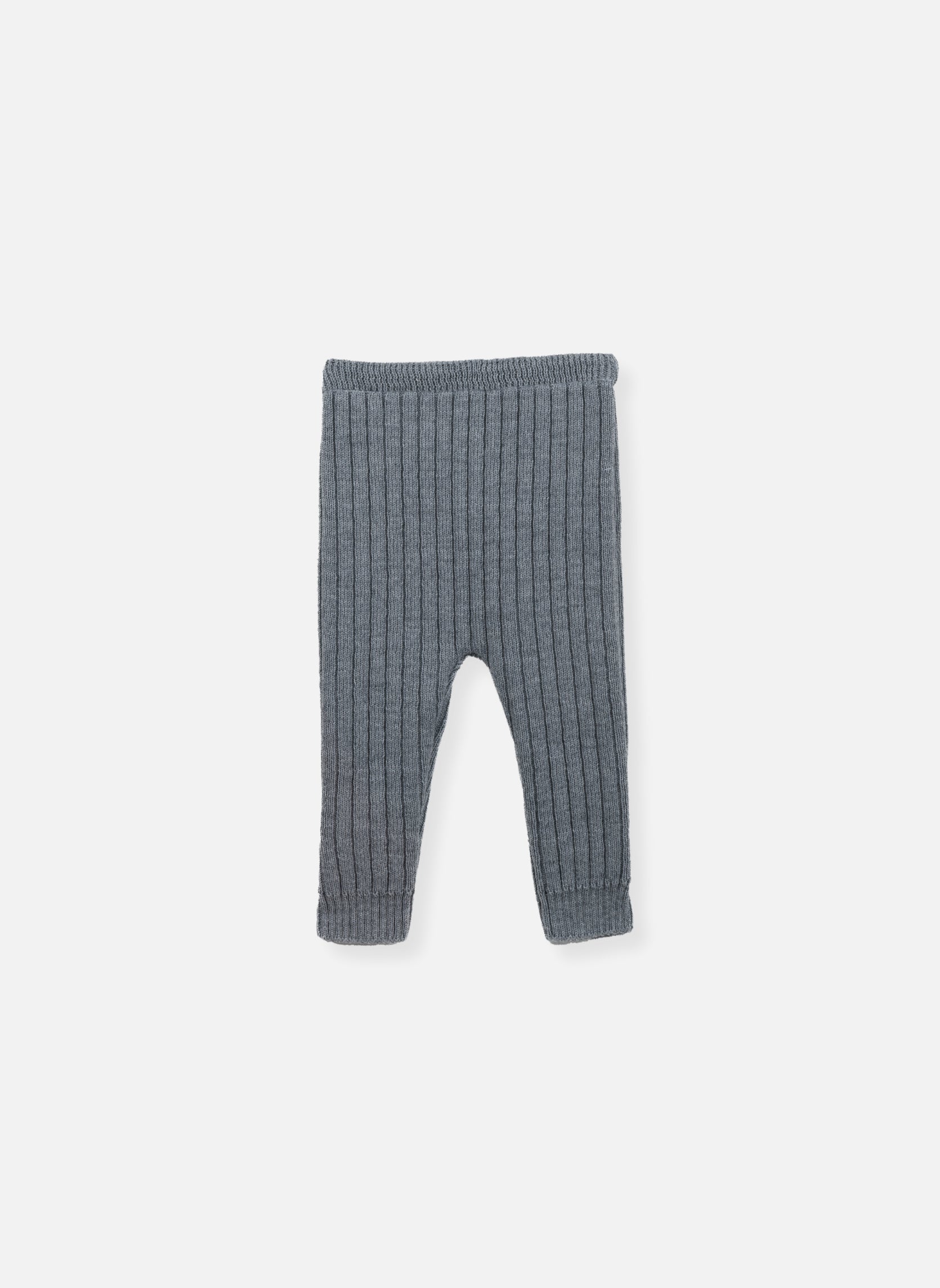 Pantalon En Laine - Rétro - Gris Chiné