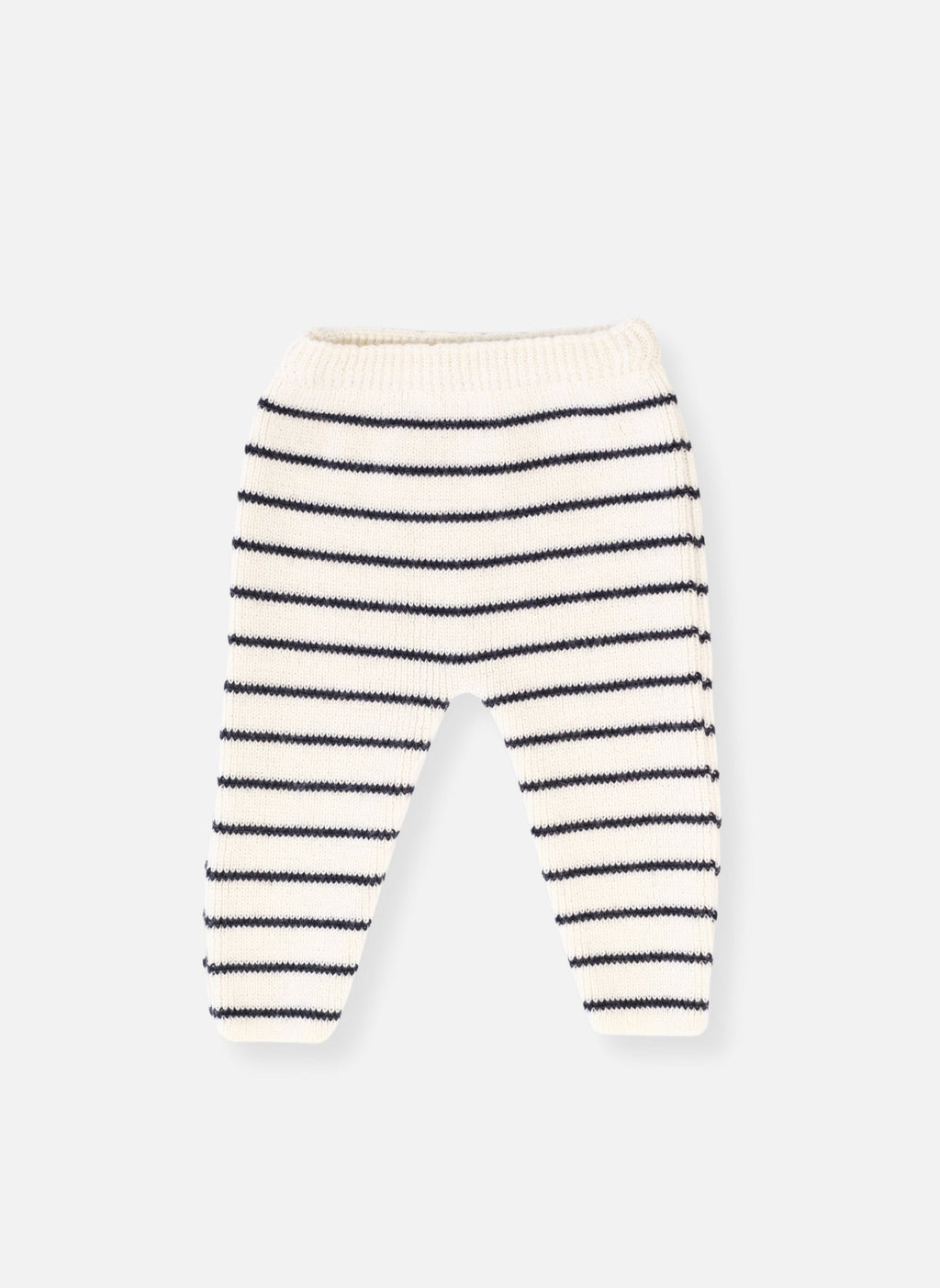 Pantalon En Laine Mélangée Petits Marins - Écru À Rayures Marines