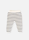 Pantalon En Laine Mélangée Petits Marins - Écru À Rayures Marines