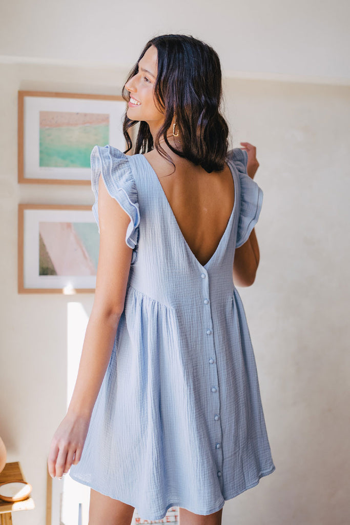 Robe Lucia Bleu Coton