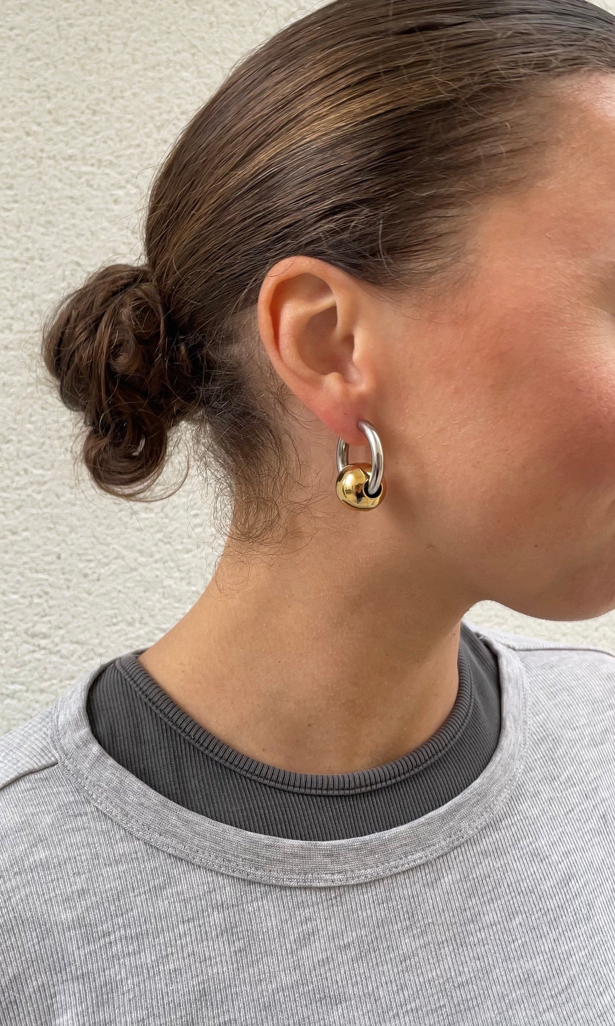 Boucles D'Oreilles Round X Hoop