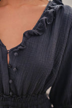 Robe Ellen Noir Coton
