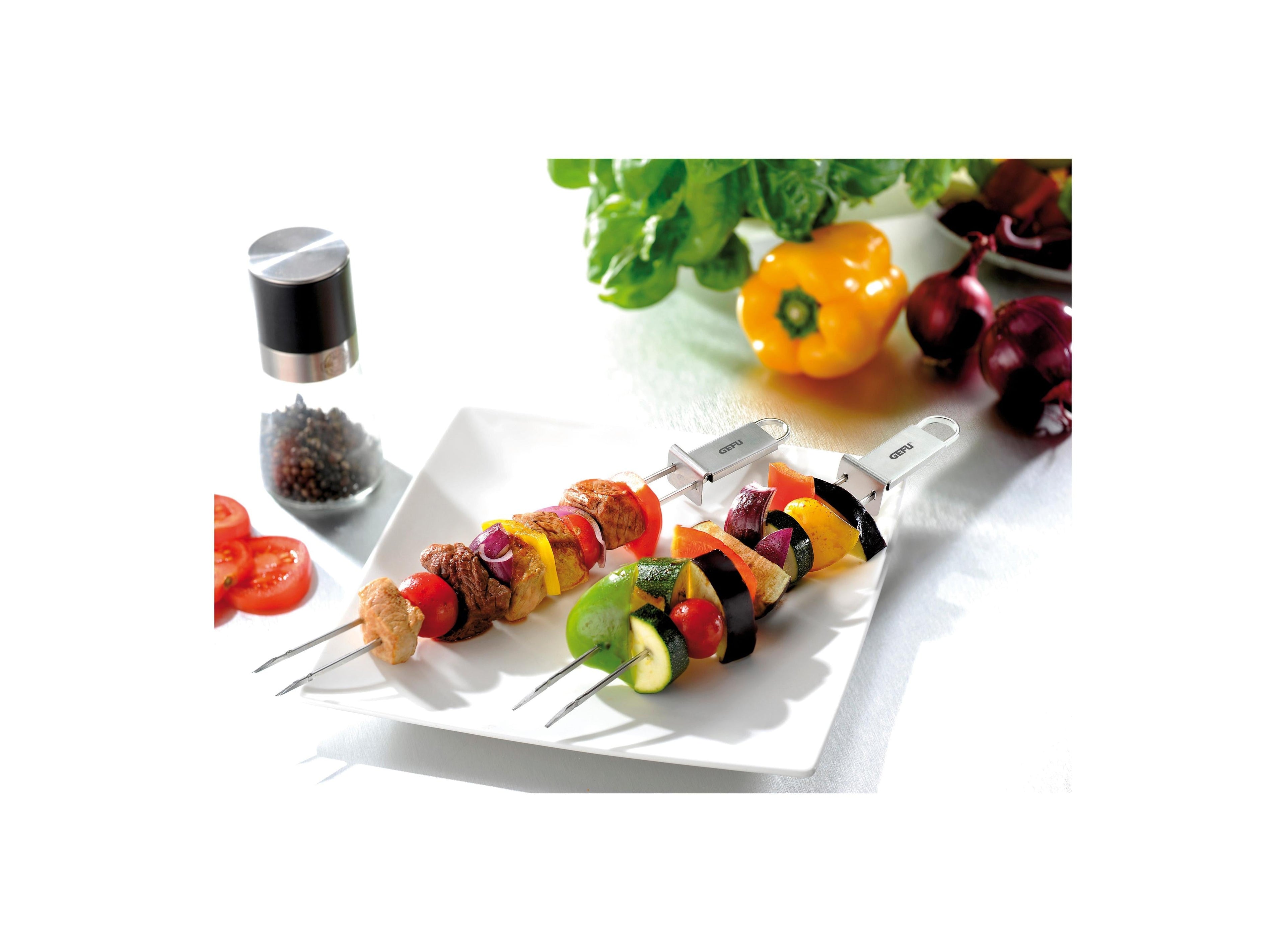 Twinco - Set De 2 Piques À Brochettes - Argent