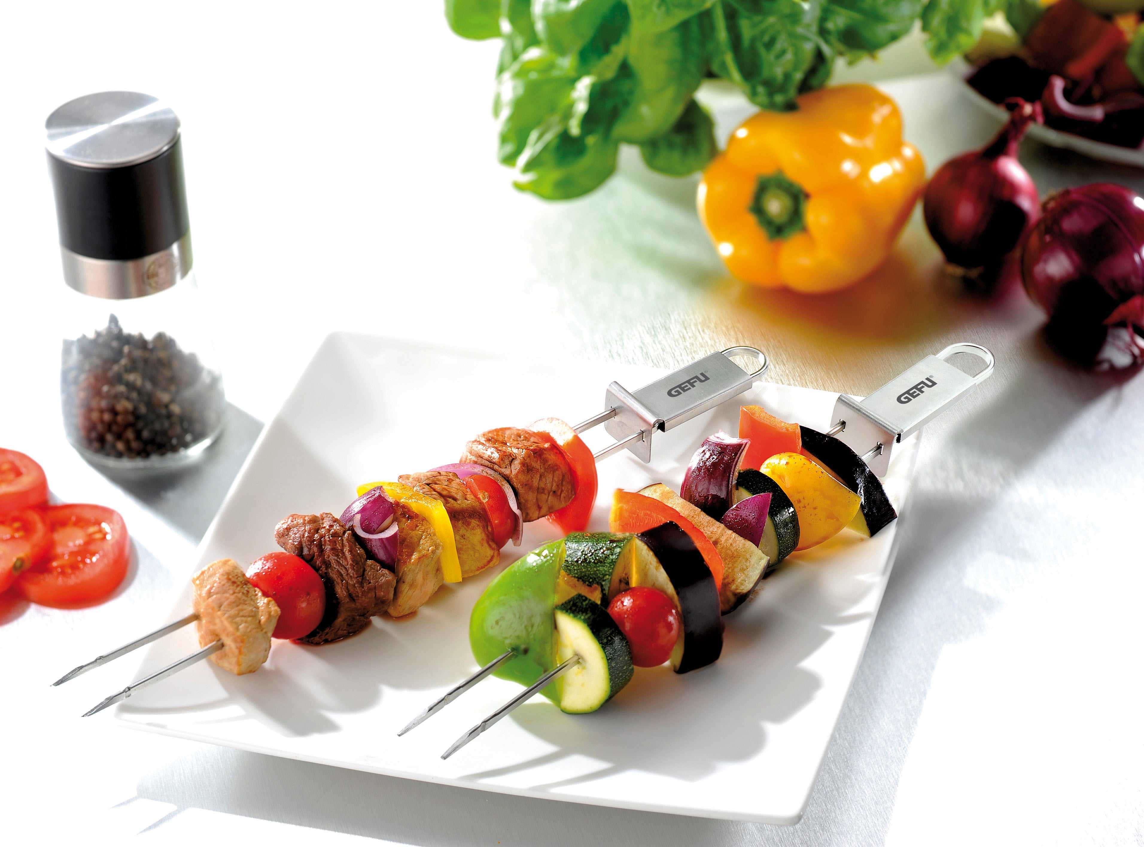 Twinco - Set De 2 Piques À Brochettes - Argent
