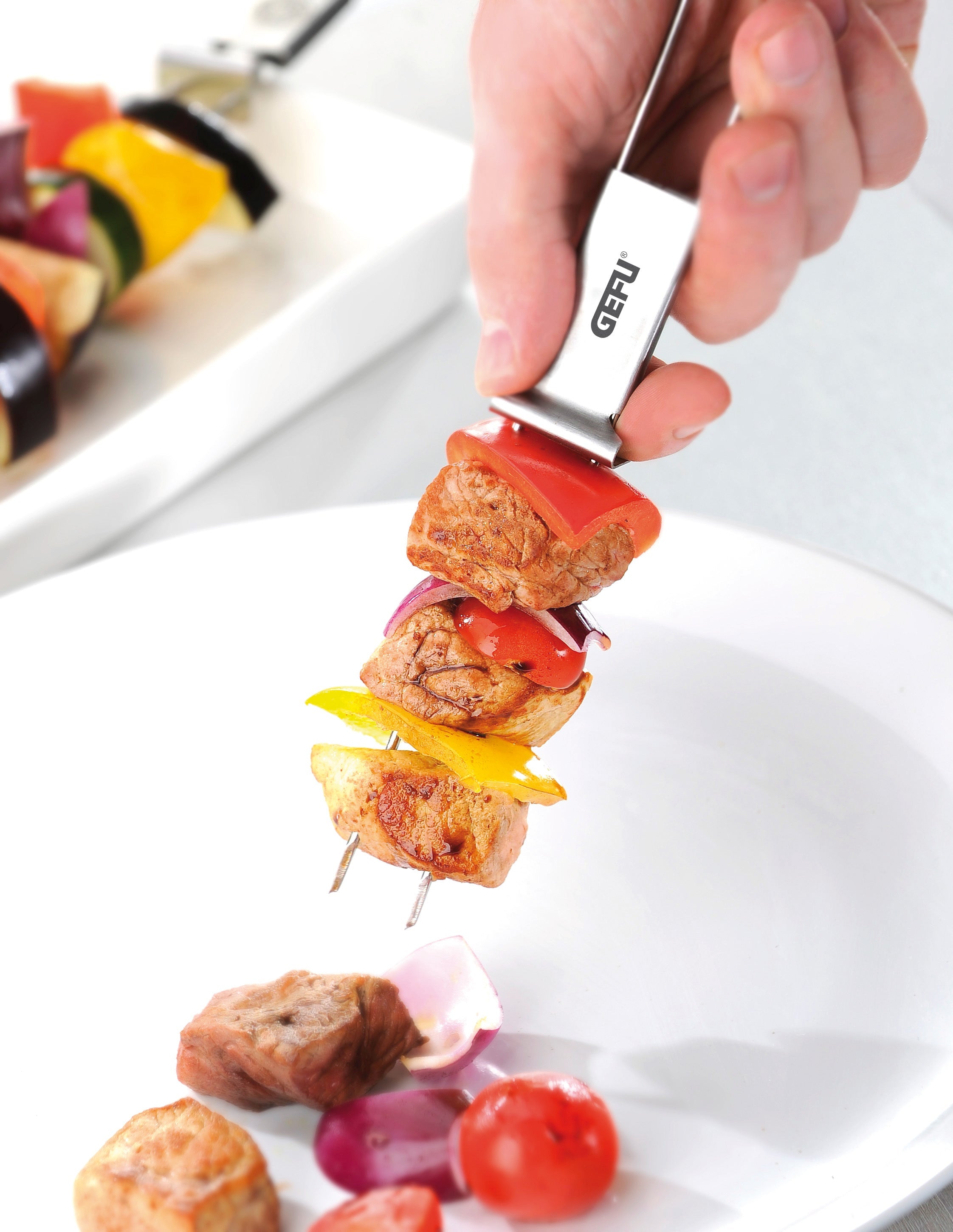 Twinco - Set De 2 Piques À Brochettes - Argent