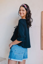 Blouse Georgia Noir Coton