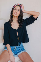Blouse Georgia Noir Coton