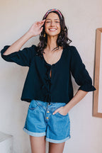Blouse Georgia Noir Coton