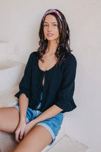 Blouse Georgia Noir Coton