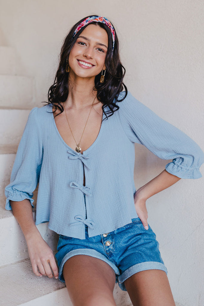Blouse Georgia Bleu Coton