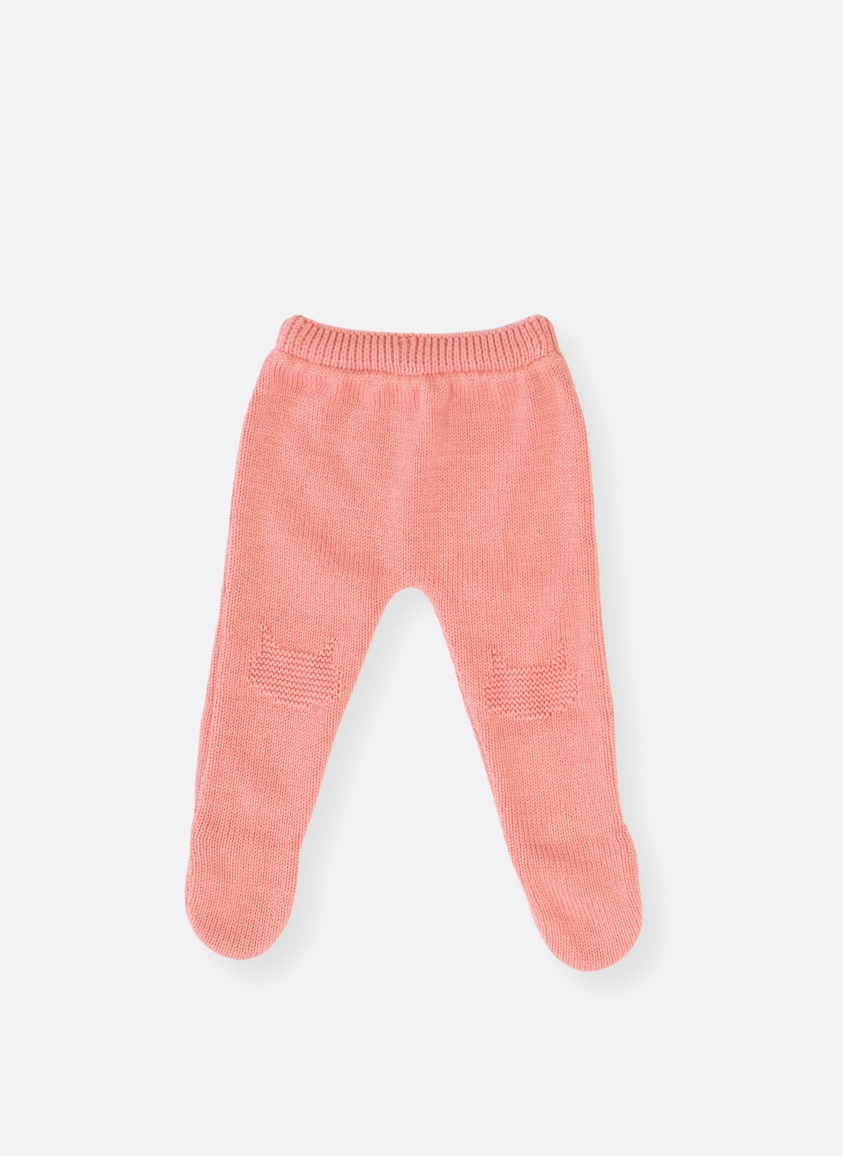 Pantalon À Pieds En Coton Petits Chats - Bouton De Rose