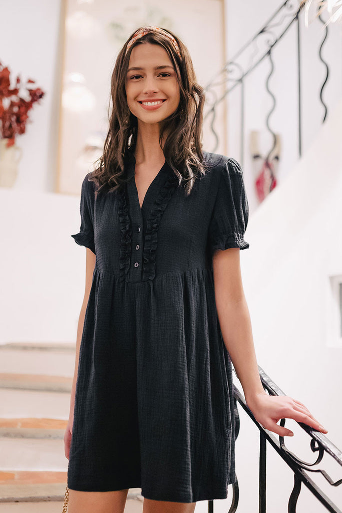 Robe Noor Noir Coton