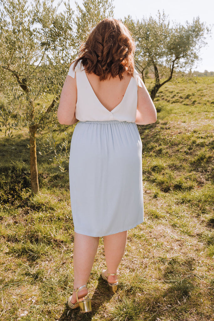 Jupe Paloma Crêpe Bleu