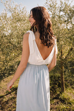 Jupe Paloma Crêpe Bleu