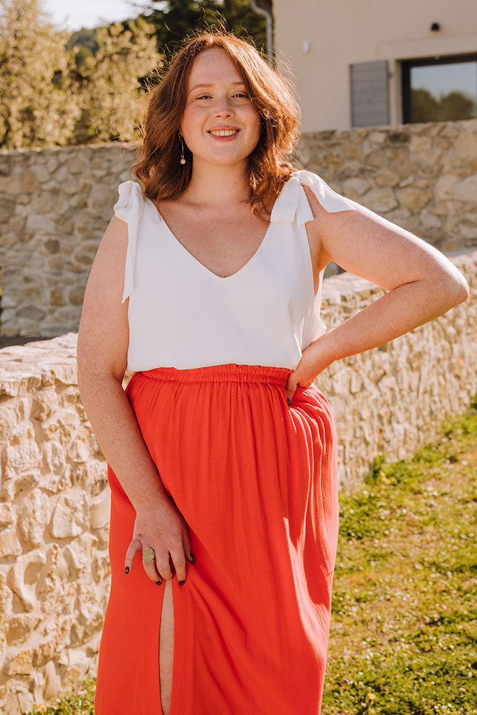 Jupe Paloma Crêpe Corail