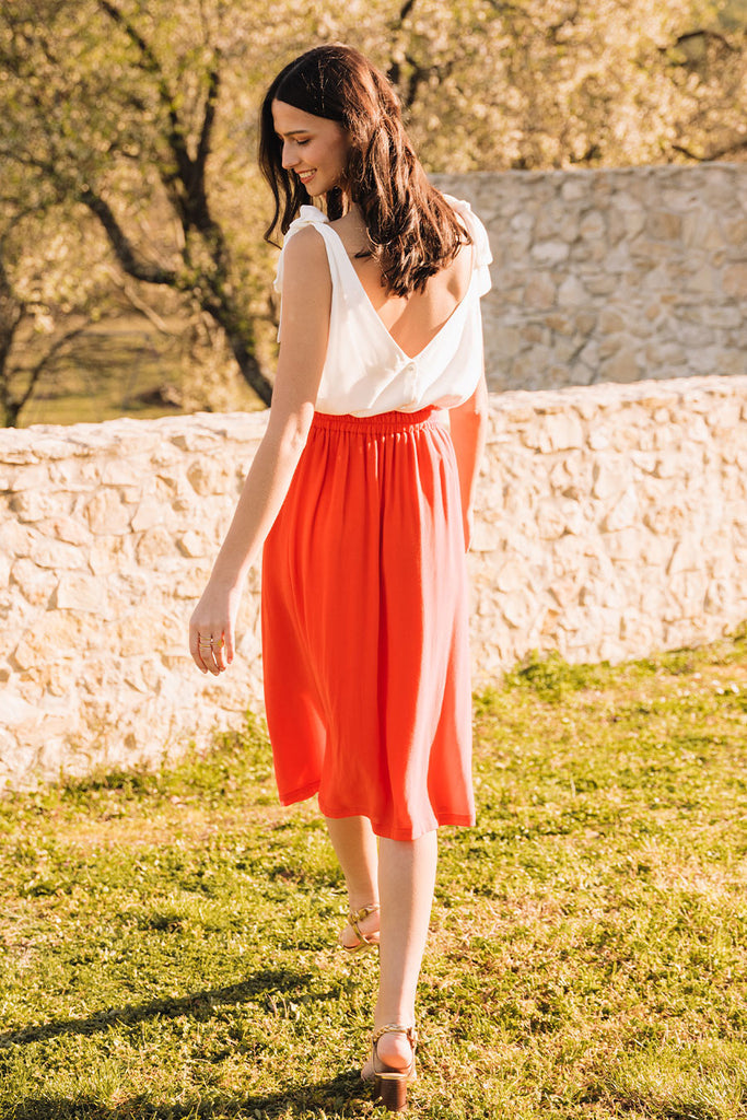 Jupe Paloma Crêpe Corail