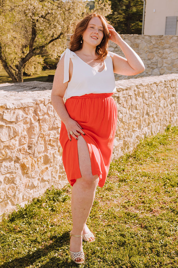 Jupe Paloma Crêpe Corail