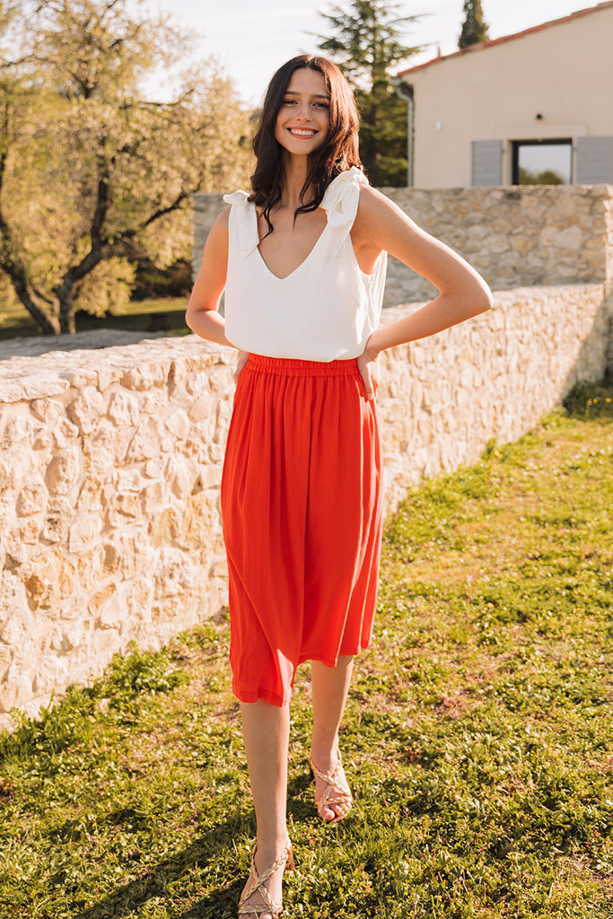 Jupe Paloma Crêpe Corail
