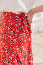 Jupe Gigi Rouge Fleuri