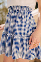 Jupe Edma Vichy Bleu