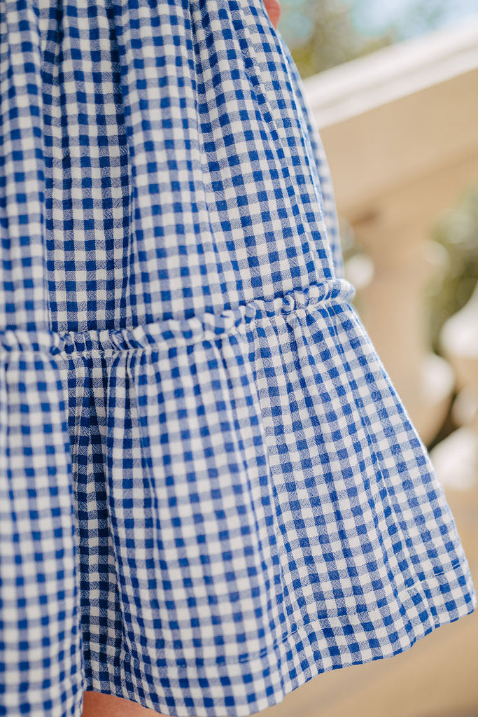Jupe Edma Vichy Bleu