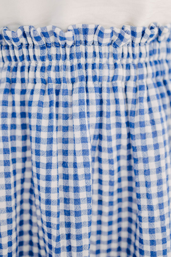 Jupe Edma Vichy Bleu