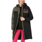 Parka À Capuche 66 Supply Long An - Noir Et Kaki - Femme